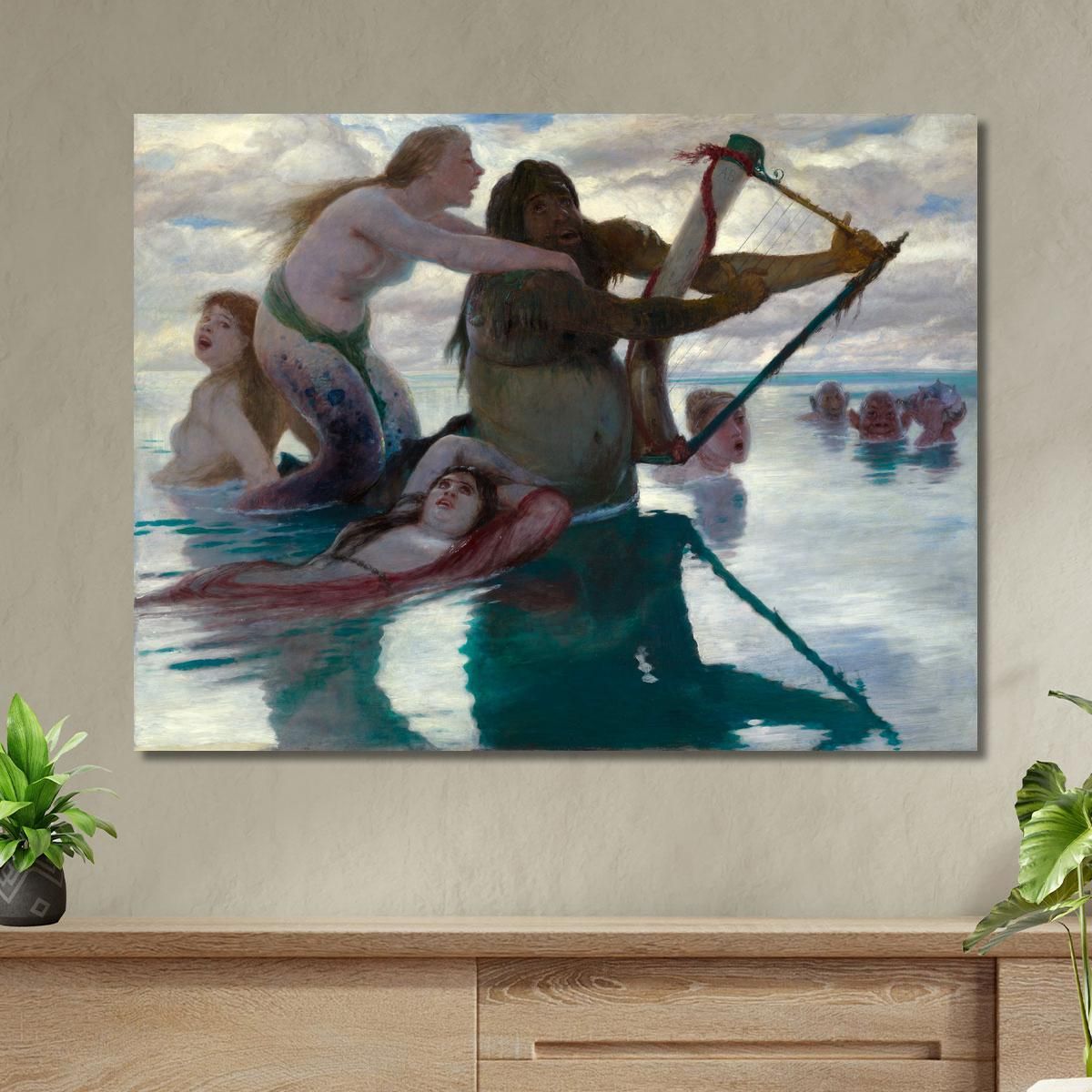 In The Sea Arnold Böcklin abk17 canvas print 
