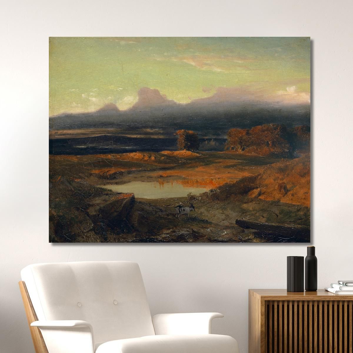 Landscape At Sunset Arnold Böcklin abk20 canvas print