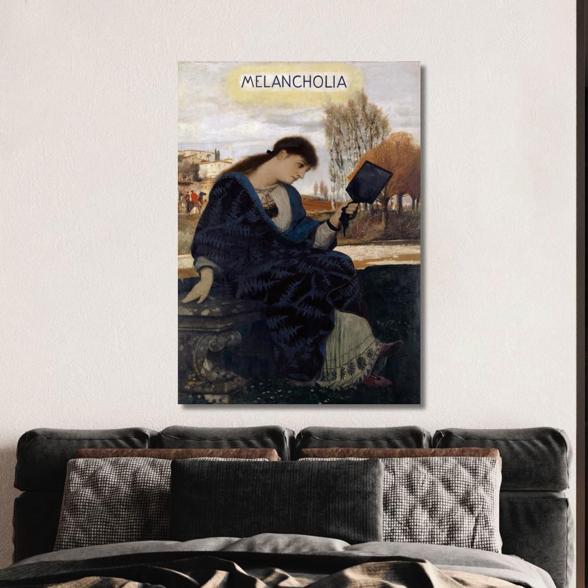 Melancholy 2 Arnold Böcklin abk26 canvas print 