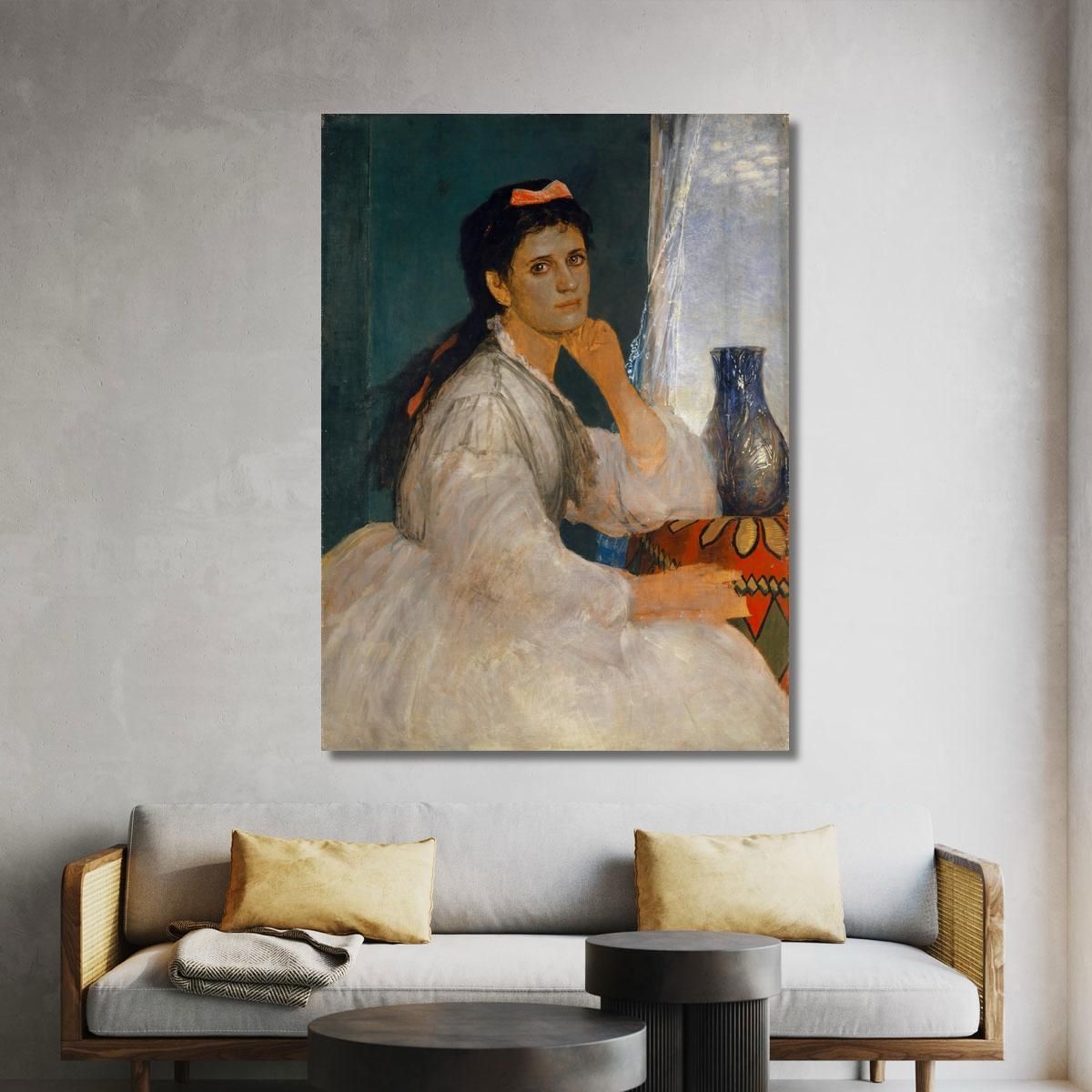 Portrait Of Clara Böcklin Eldest Daughter Of The Artist Arnold Böcklin abk45 canvas print 