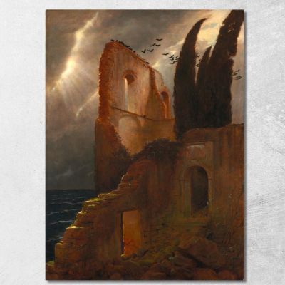 Ruin By The Sea Arnold Böcklin abk54 canvas print 