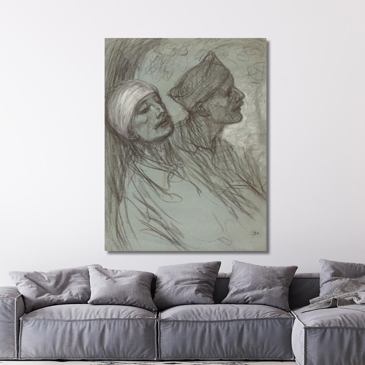 A Wounded Soldier And His Comrade Théophile Alexandre Steinlen tas3 canvas print 