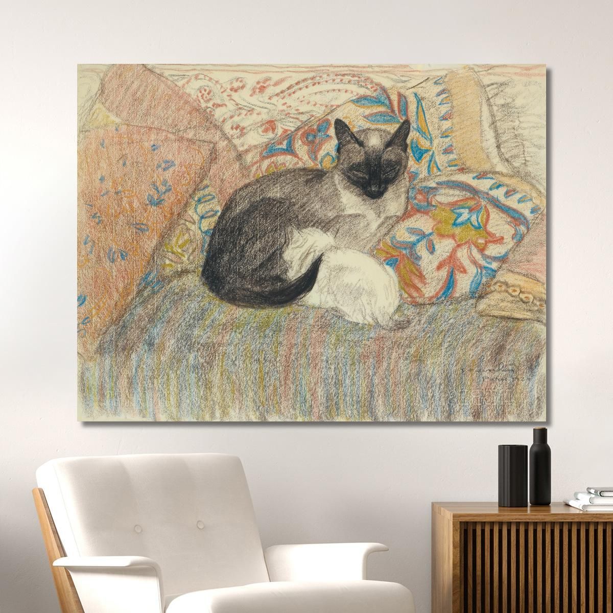 Cat And Her Kitten Théophile Alexandre Steinlen tas5 canvas print 