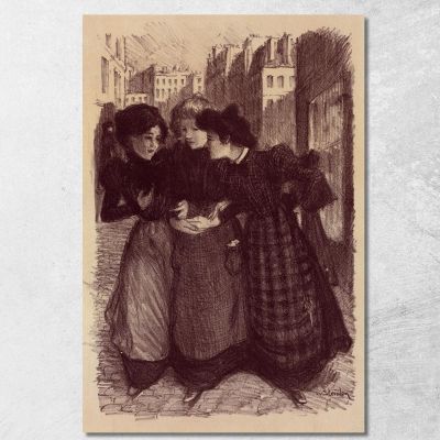 Original Drawing For The Poster Masters' 2 Théophile Alexandre Steinlen tas14 canvas print 