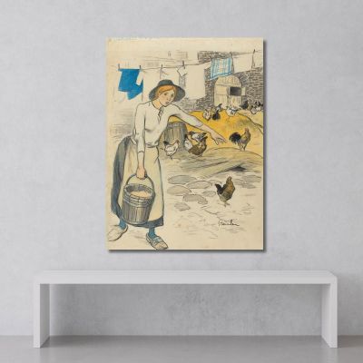 Farm Girl Théophile Alexandre Steinlen tas20 canvas print 