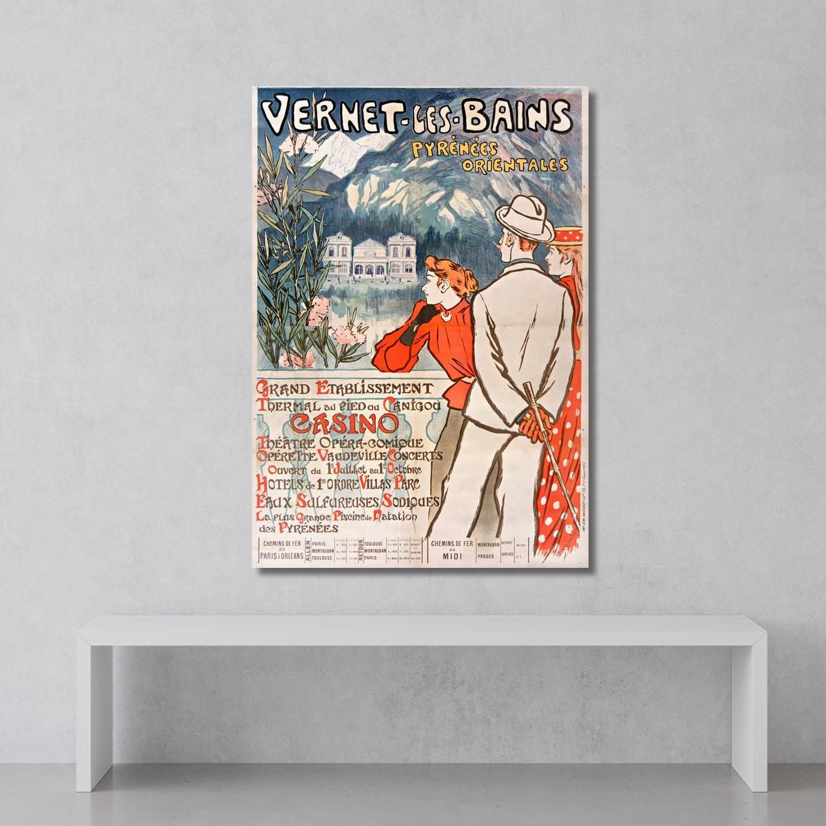 Vernet-Les-Bains. Pyrenees-Orientales Théophile Alexandre Steinlen tas56 canvas print 