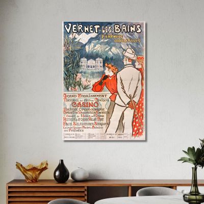 Vernet-Les-Bains. Pyrenees-Orientales Théophile Alexandre Steinlen tas56 canvas print 