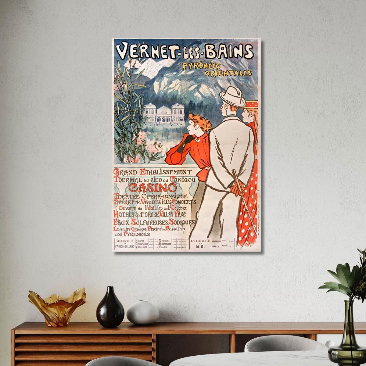 Vernet-Les-Bains. Pyrenees-Orientales Théophile Alexandre Steinlen tas56 canvas print 
