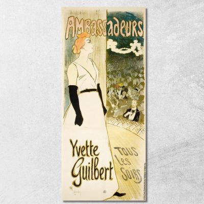 Yvette Guilbert Théophile Alexandre Steinlen tas58 canvas print 