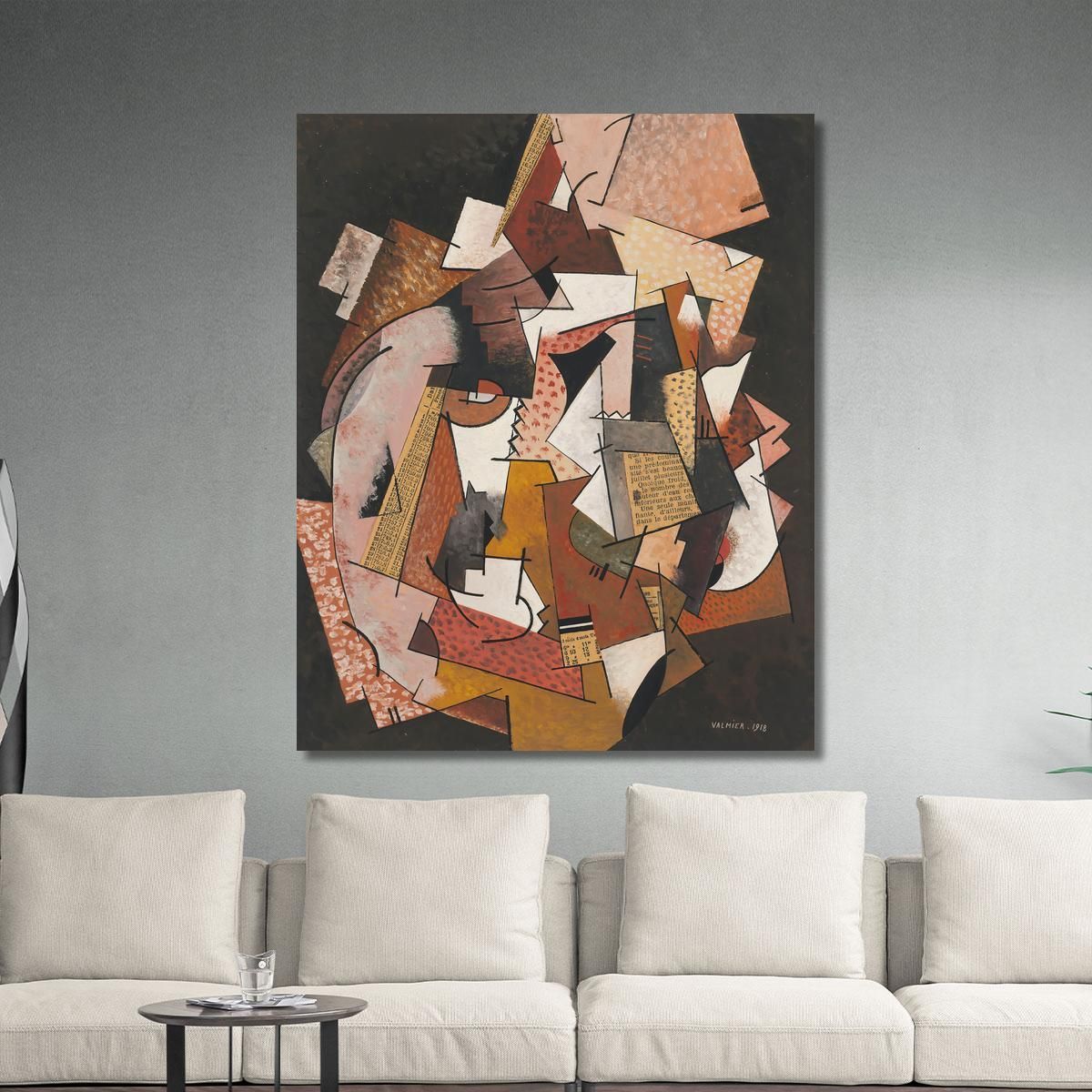 Composition In Newspaper Georges Valmier gvl27 canvas print 