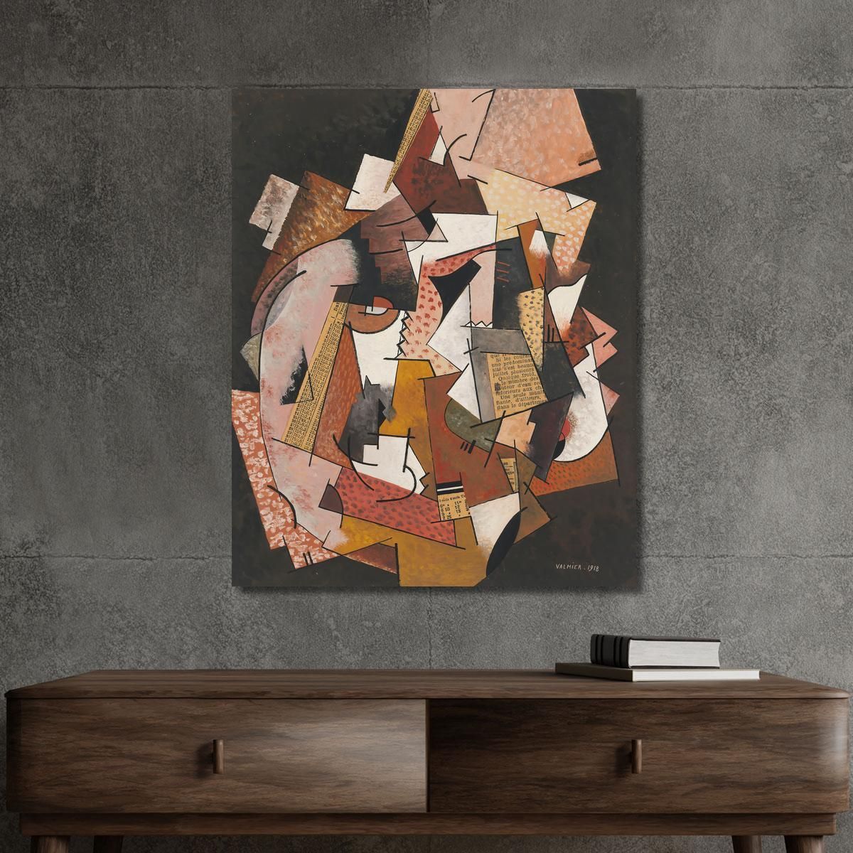 Composition In Newspaper Georges Valmier gvl27 canvas print 