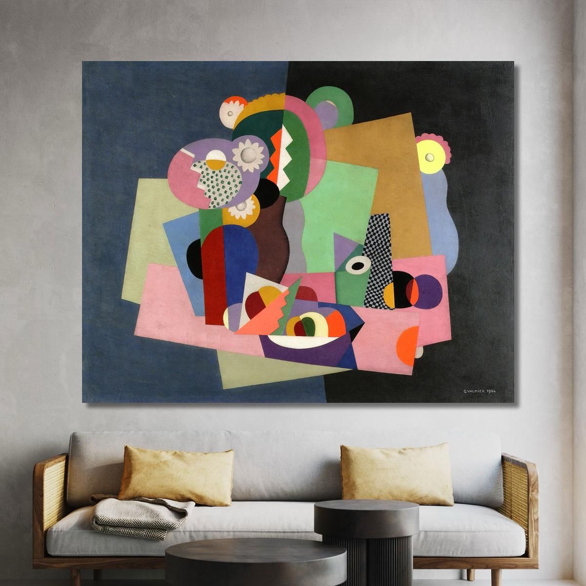 Flowers And Fruit Georges Valmier gvl35 canvas print 
