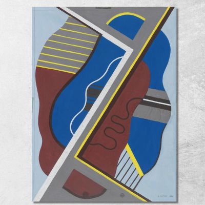 Untitled Study For A Decorative Motif Georges Valmier gvl63 canvas print 