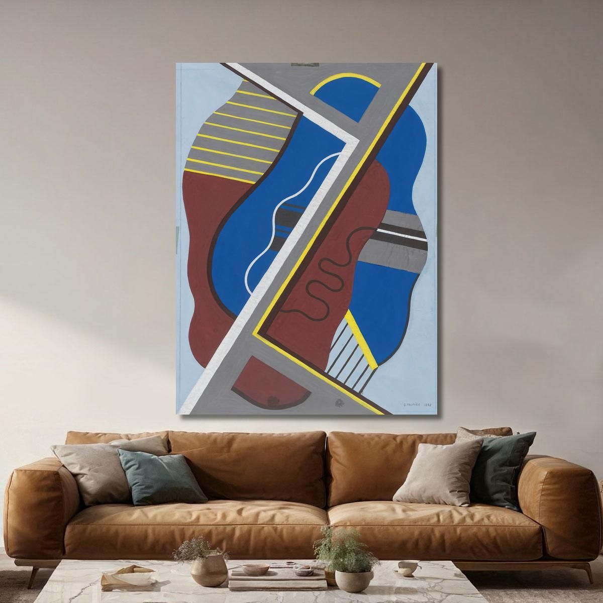 Untitled Study For A Decorative Motif Georges Valmier gvl63 canvas print 