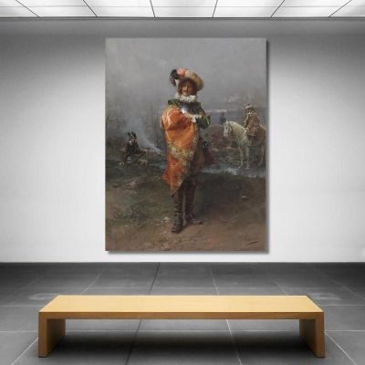 A Gentleman In A Cloak Cesare Auguste Detti cad4 canvas print 