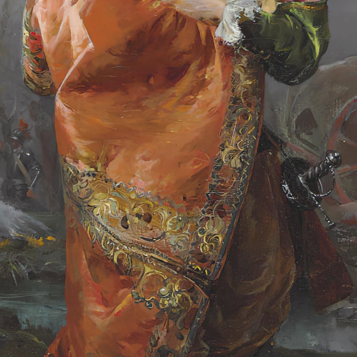 A Gentleman In A Cloak Cesare Auguste Detti cad4 canvas print