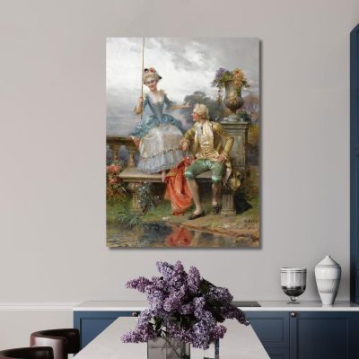 Angling For A Good Catch Cesare Auguste Detti cad7 canvas print 