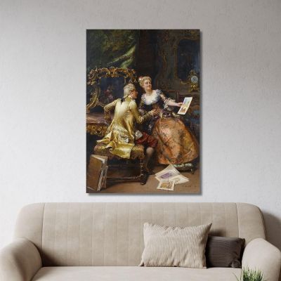 Her Drawing Master'S Critique Cesare Auguste Detti cad11 canvas print 