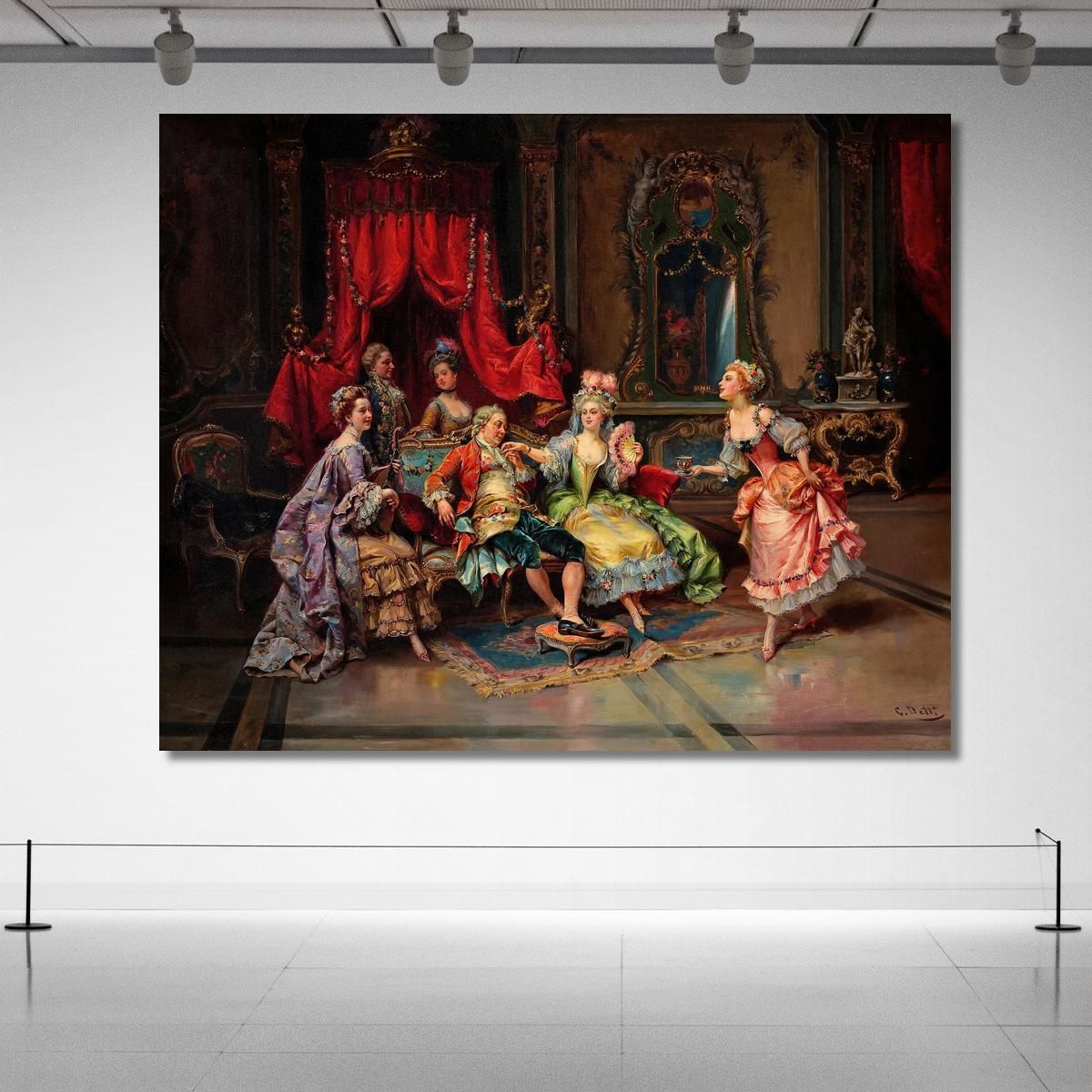 Louis Xv In The Throne Room Cesare Auguste Detti cad13 canvas print 