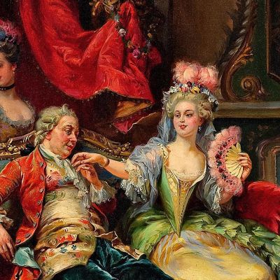 Louis Xv In The Throne Room Cesare Auguste Detti cad13 canvas print