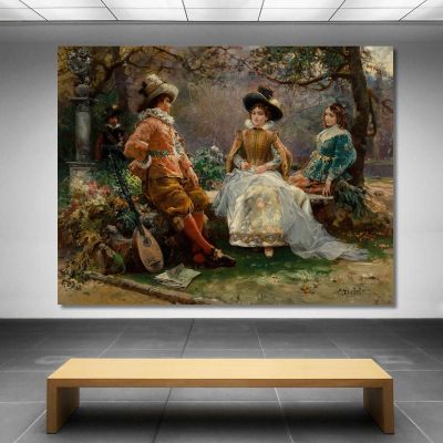 Music In The Garden Cesare Auguste Detti cad14 canvas print 