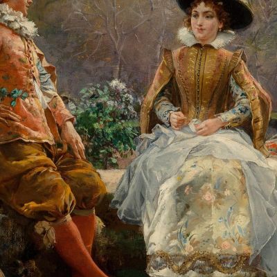 Music In The Garden Cesare Auguste Detti cad14 canvas print