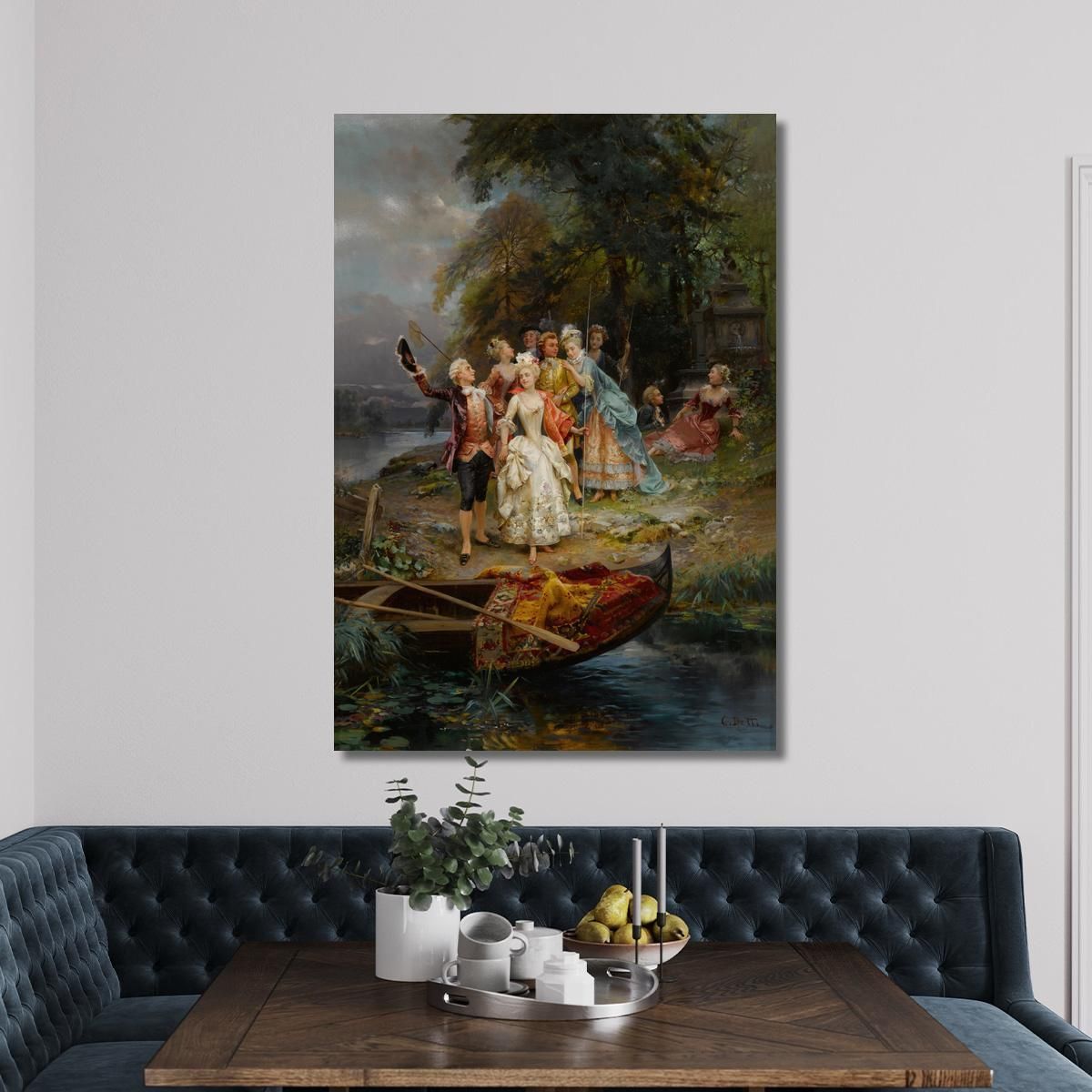 The Merry Fishing Party Cesare Auguste Detti cad21 canvas print 