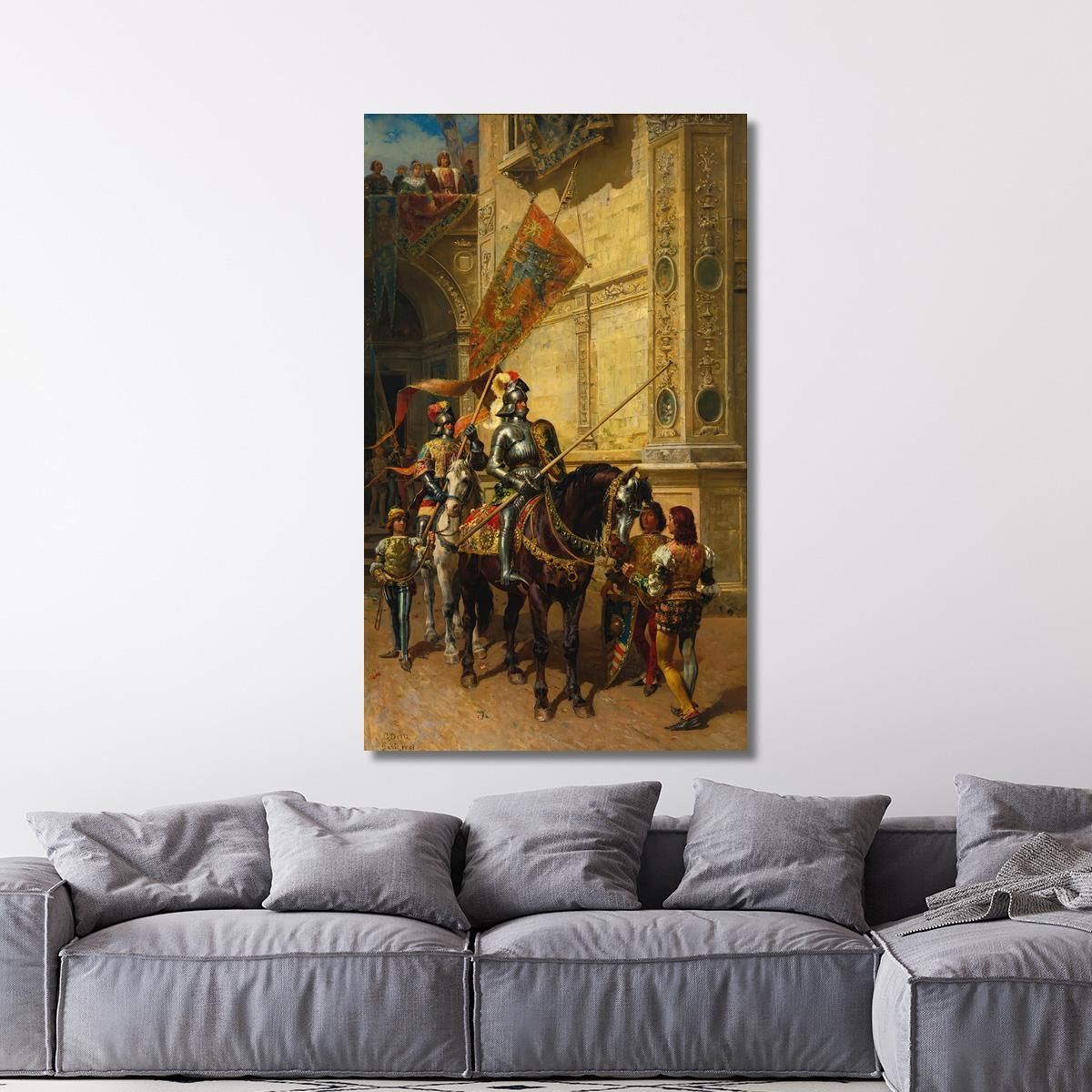 To The Joust Cesare Auguste Detti cad25 canvas print 