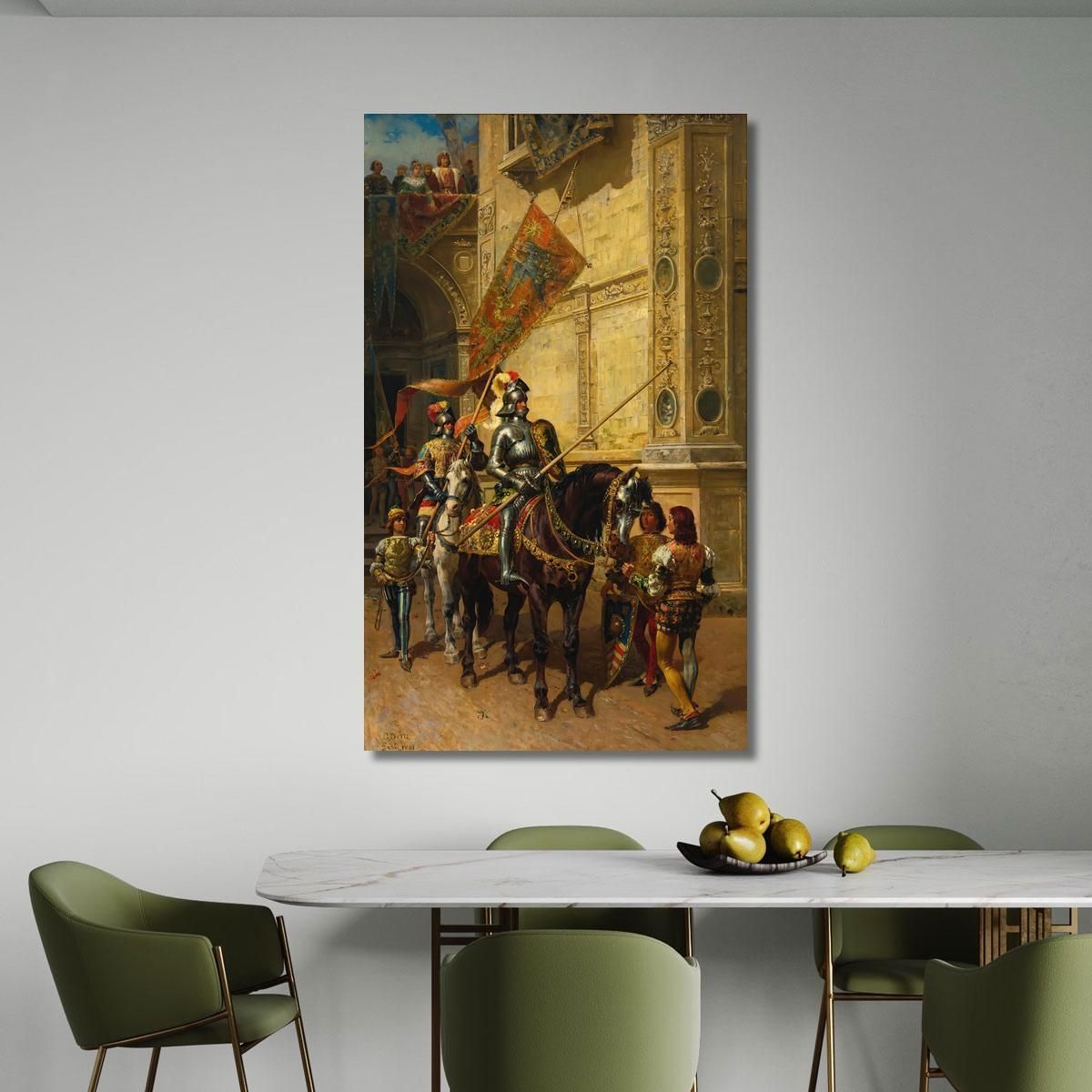 To The Joust Cesare Auguste Detti cad25 canvas print 