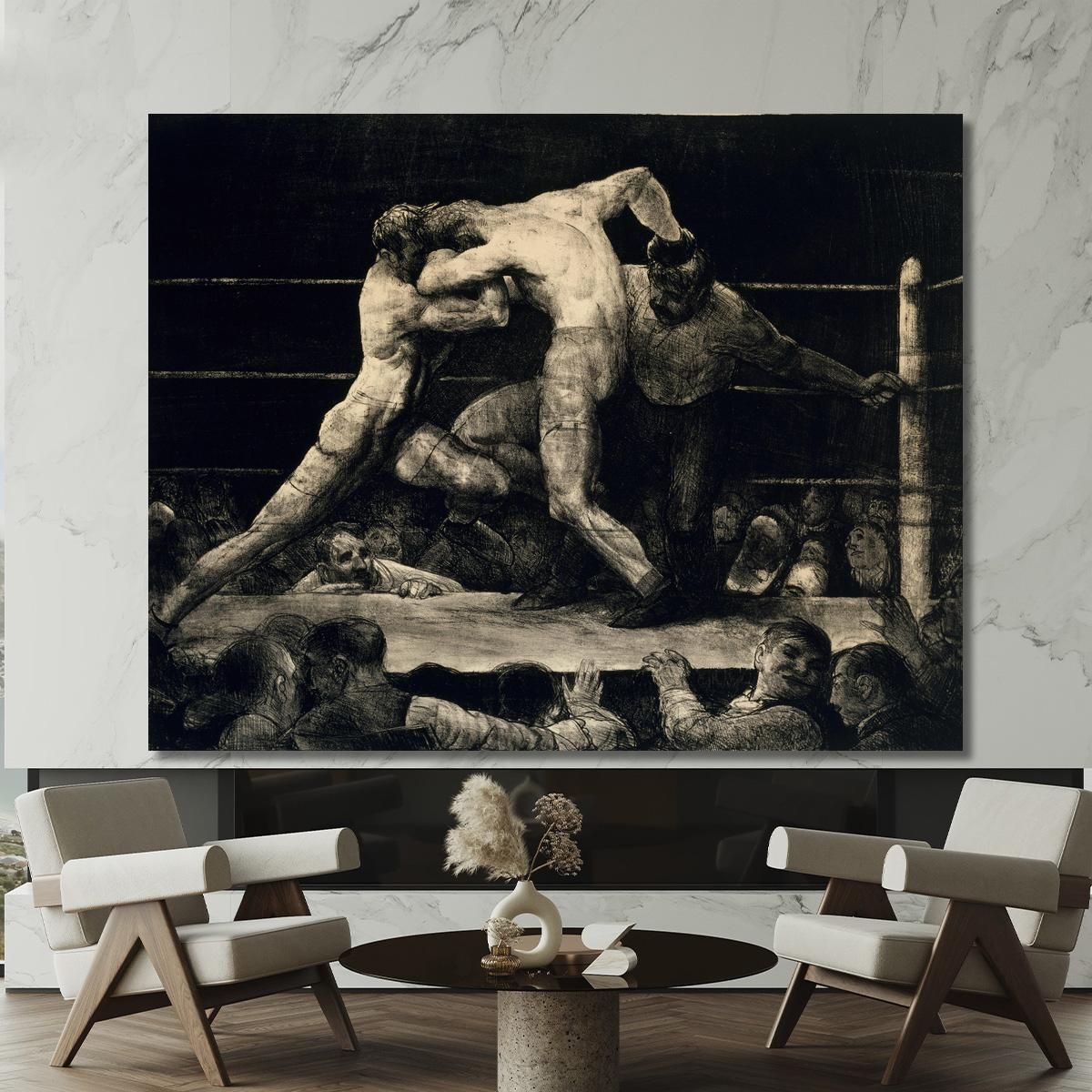 A Stag At Sharkey'S George Wesley Bellows gwb3 canvas print 