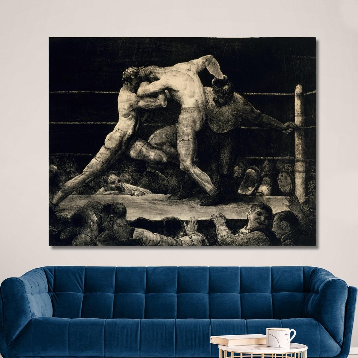 A Stag At Sharkey'S George Wesley Bellows gwb3 canvas print 