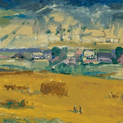 Clouds And Meadow George Wesley Bellows gwb10 canvas print