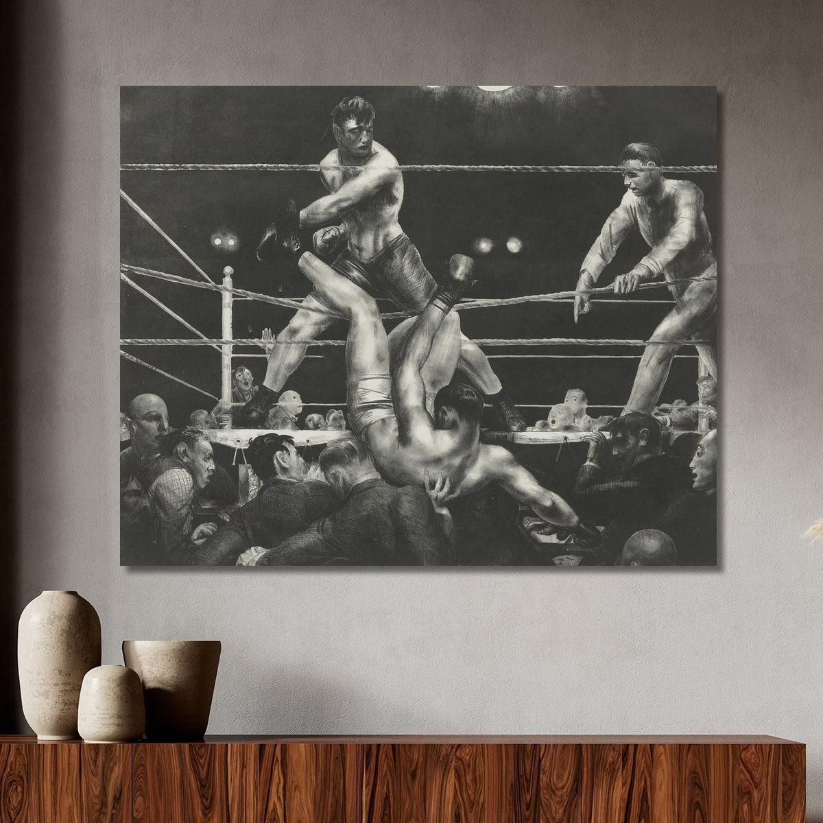 Dempsey And Firpo Mason 181 George Wesley Bellows gwb12 canvas print 