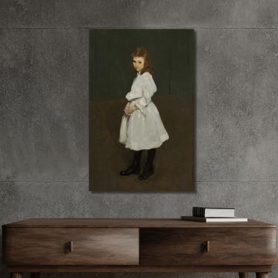 Little Girl In White Queenie Burnett George Wesley Bellows gwb29 canvas print 