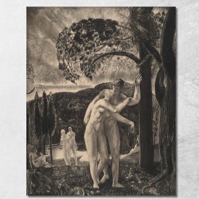 Lovers Still Whispered In The Dusk George Wesley Bellows gwb31 canvas print 