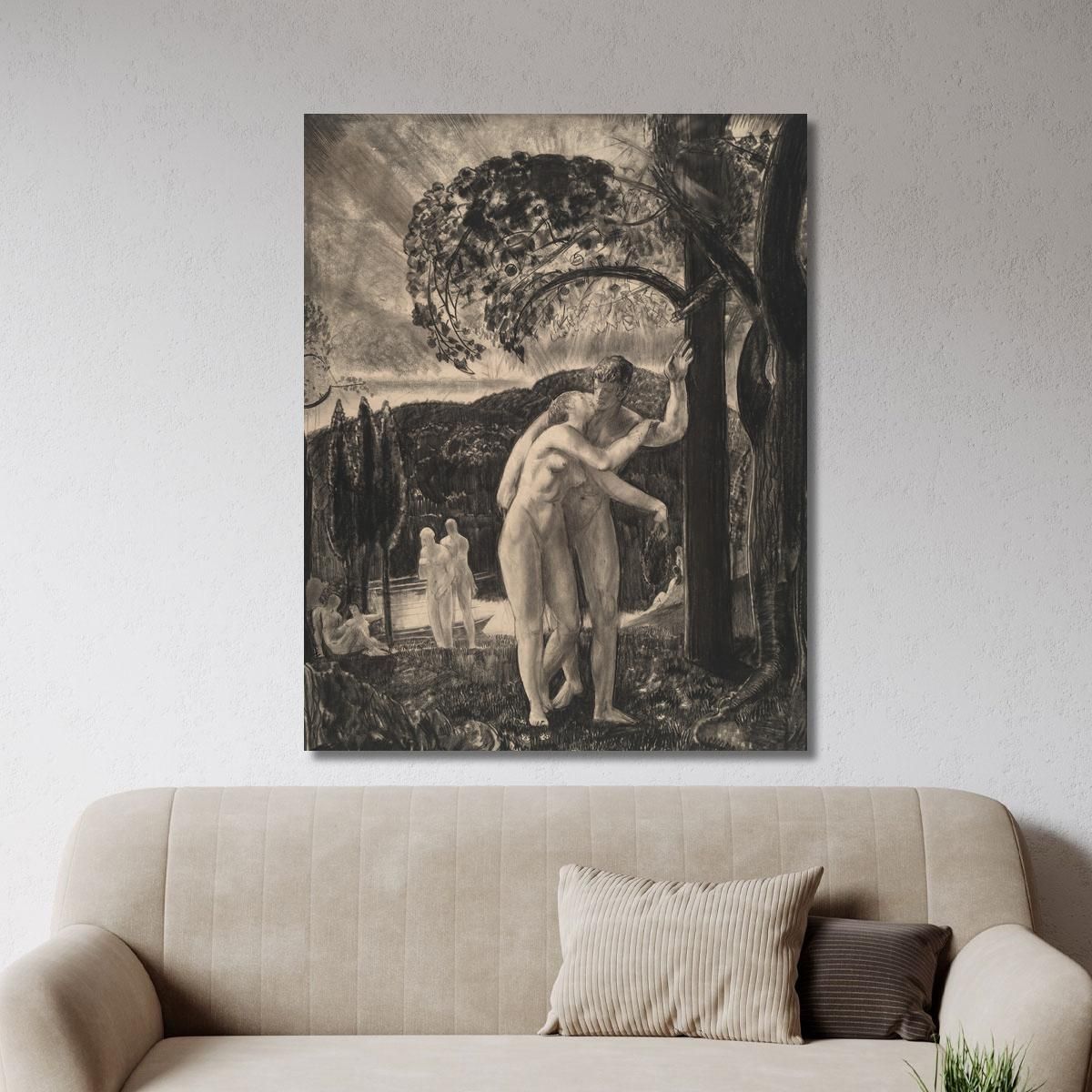 Lovers Still Whispered In The Dusk George Wesley Bellows gwb31 canvas print 
