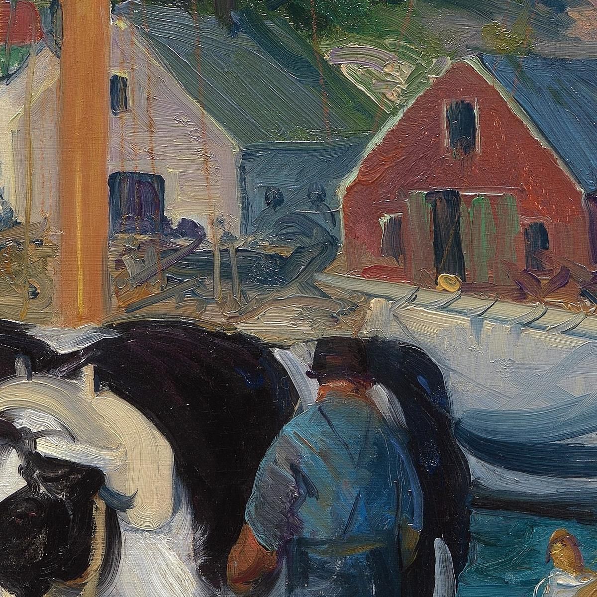 Ox Team Wharf At Matinicus George Wesley Bellows gwb44 canvas print