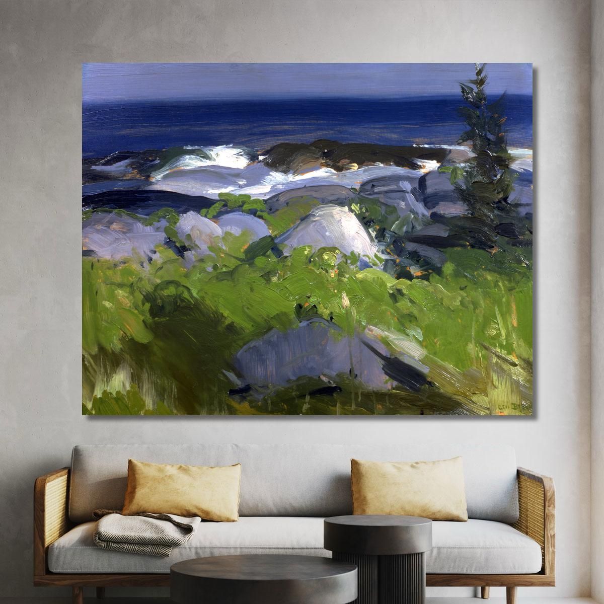Vine Clad Shore Monhegan Island George Wesley Bellows gwb78 canvas print 