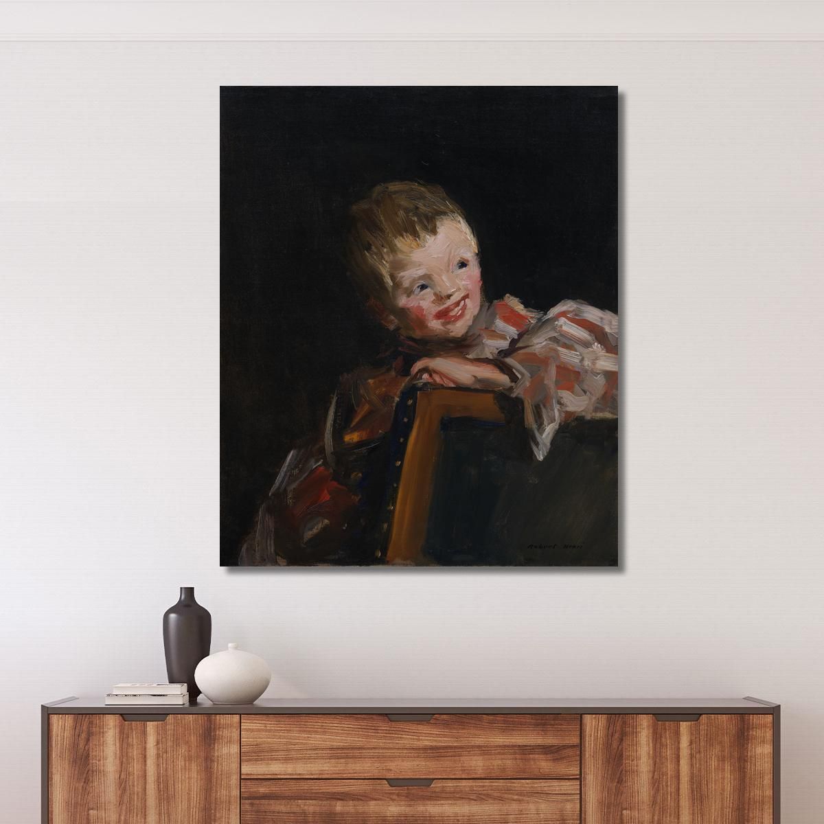 Cory Cori Looking Over The Back Of A Chair Robert Henri rhn12 canvas print 