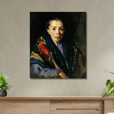 The Old Model Old Spanish Woman Robert Henri, rhn69 canvas print