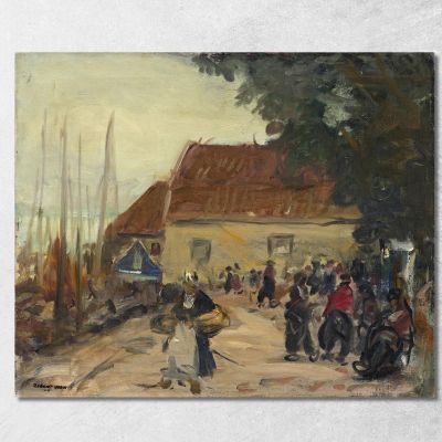 Volendam Street Scene Robert Henri rhn73 canvas print 