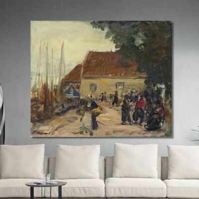 Volendam Street Scene Robert Henri rhn73 canvas print 