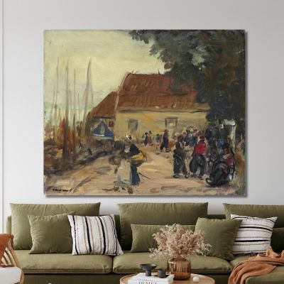 Volendam Street Scene Robert Henri rhn73 canvas print 