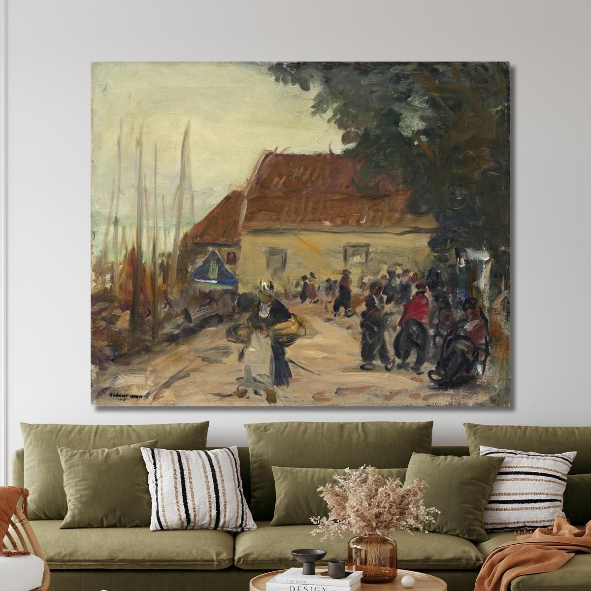Volendam Street Scene Robert Henri rhn73 canvas print 