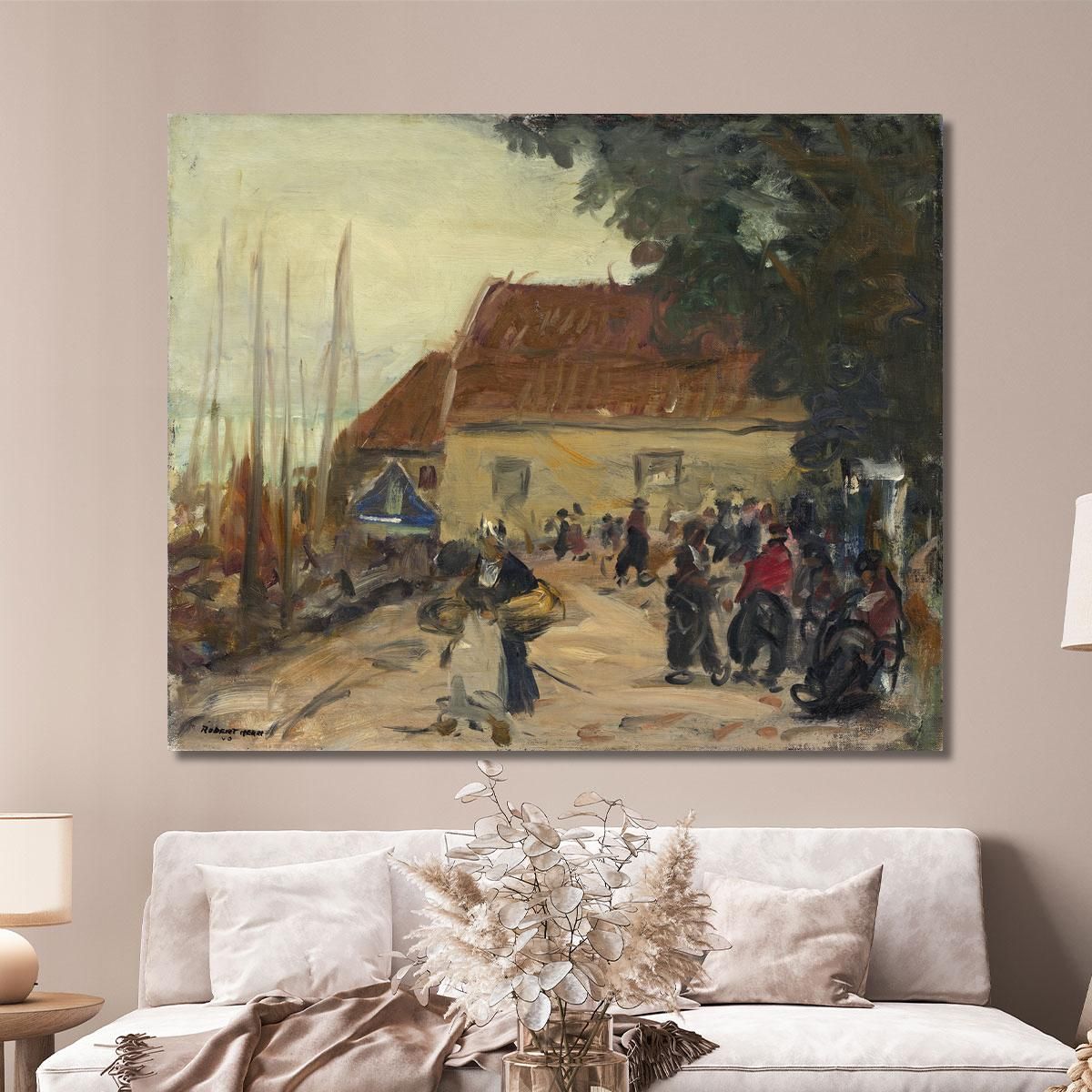 Volendam Street Scene Robert Henri rhn73 canvas print 