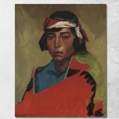 Young Buck Of The Tesuque Pueblo Robert Henri rhn74 canvas print 