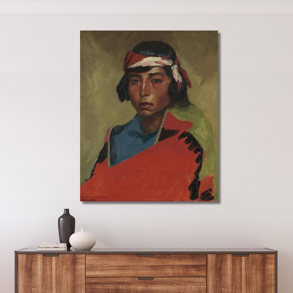 Young Buck Of The Tesuque Pueblo Robert Henri rhn74 canvas print