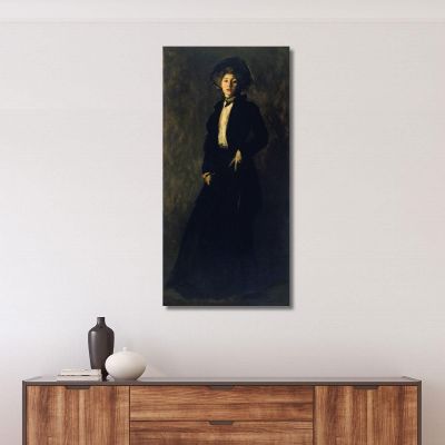 Young Woman In Black Robert Henri rhn76 canvas print 
