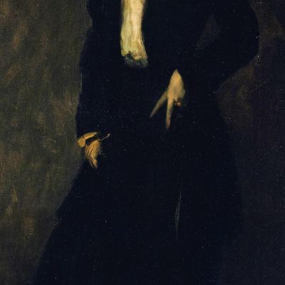 Young Woman In Black Robert Henri rhn76 canvas print