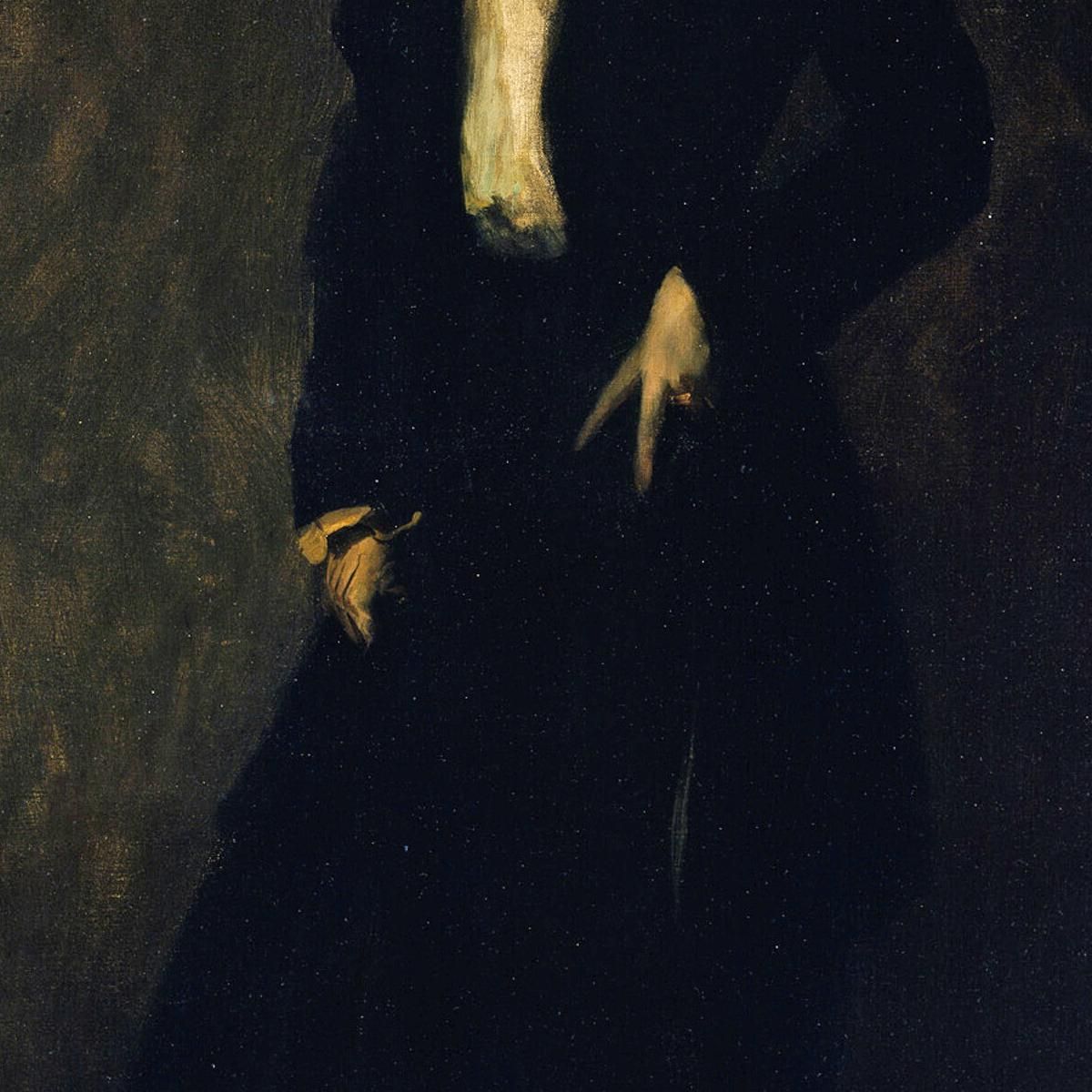 Young Woman In Black Robert Henri rhn76 canvas print